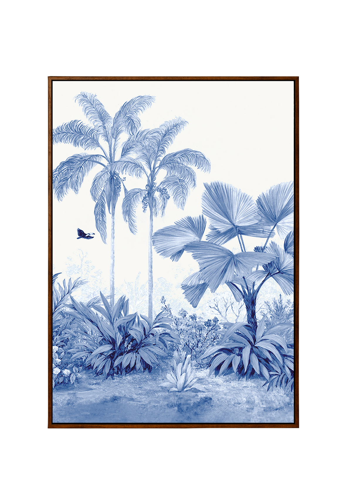 Quadro Fine Art Série "Itinerário Botânico" Índigo Vertical