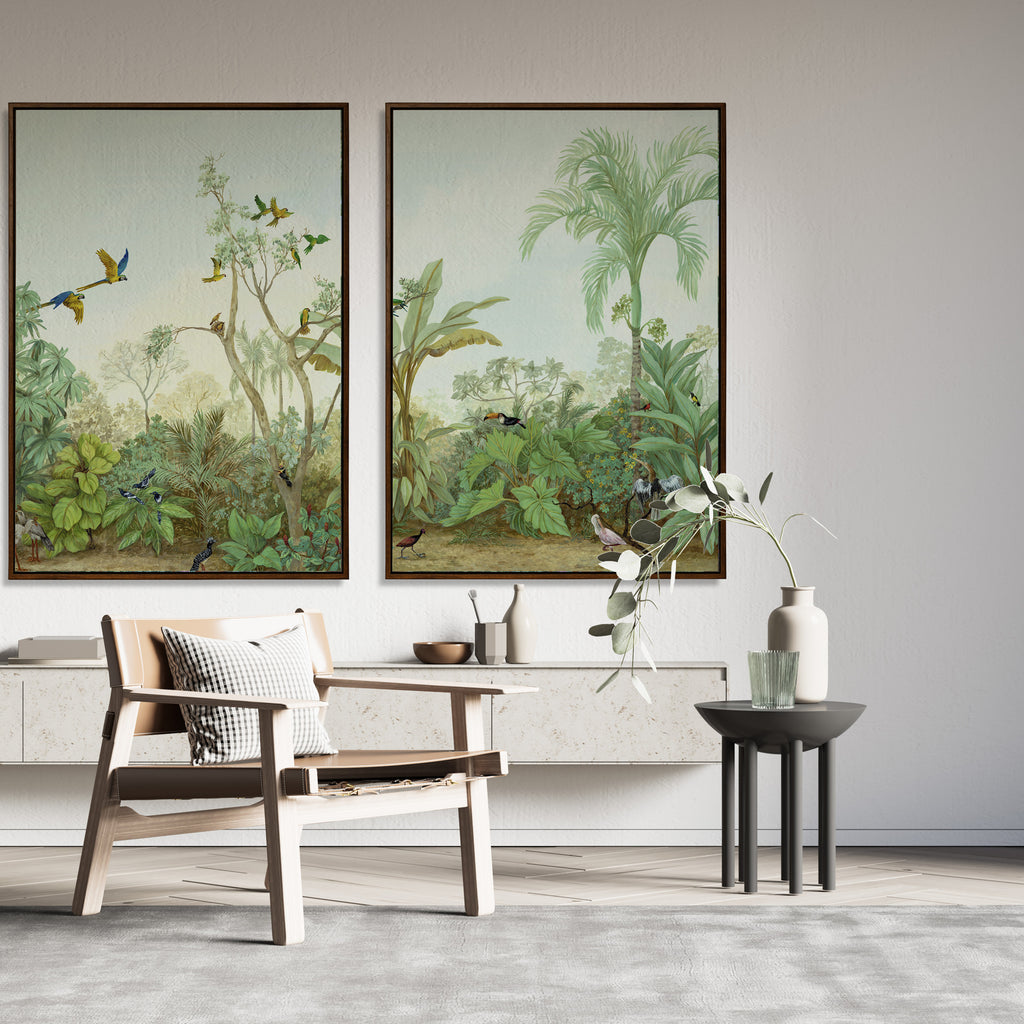 Quadro Fine Art Série "Pássaros" Vertical Dupla