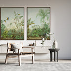 Quadro Fine Art Série "Pássaros" Vertical Dupla