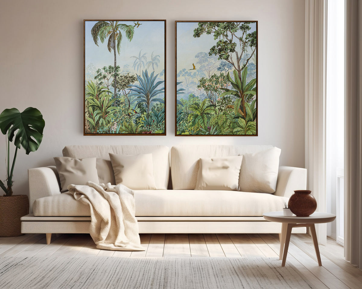 Quadro Fine Art Série "Jardim do Éden" Vertical Dupla