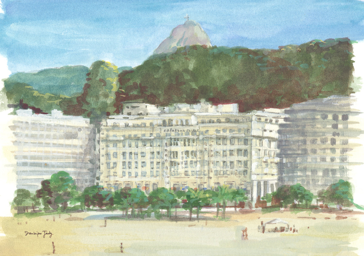 Jogo Americano Série "Aquarelas Cariocas" — Copacabana Palace