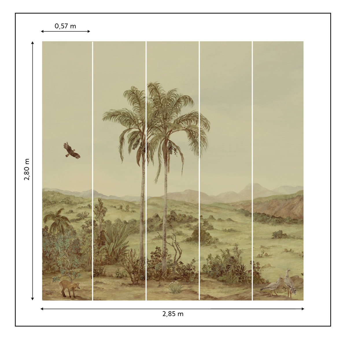 Papel de Parede Non Woven  "Serra da Canastra" Olive