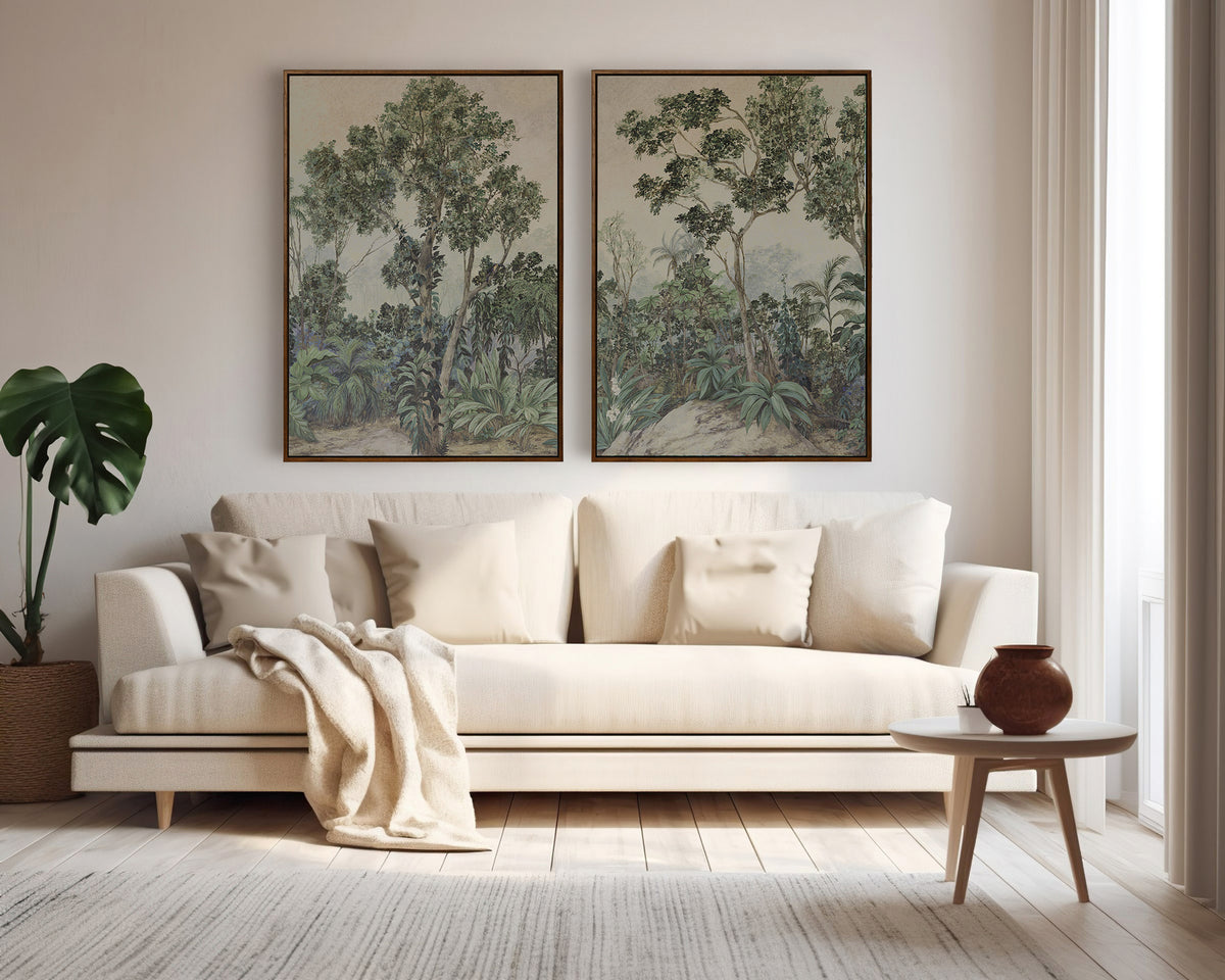 Quadro Fine Art Série "O Chamado da Floresta" Vertical Dupla