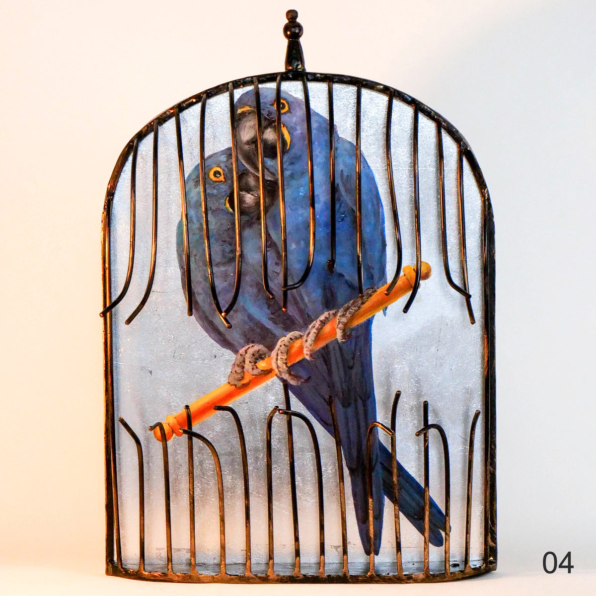Escultura Série "VOAR" (46x32) — Araras Azuis