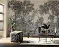 Papel de Parede Non Woven "O chamado da Floresta" P&B - ambiente