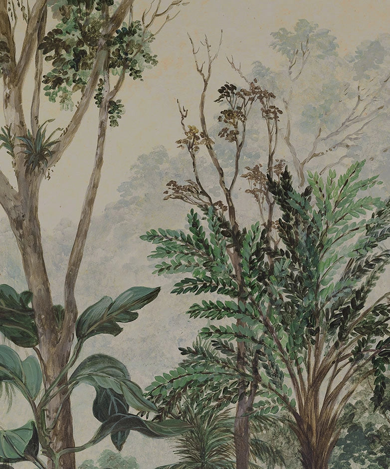 Papel de Parede Non Woven  "O chamado da Floresta" Sépia - detalhe