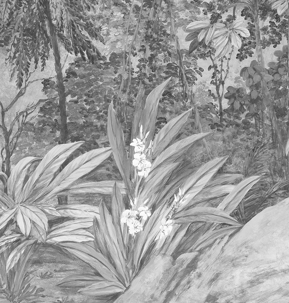 Papel de Parede Non Woven "O chamado da Floresta" P&B - detalhe