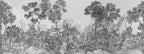 Papel de Parede Non Woven "O chamado da Floresta" P&B - obra completa