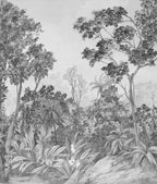 Papel de Parede Non Woven "O chamado da Floresta" P&B - parte