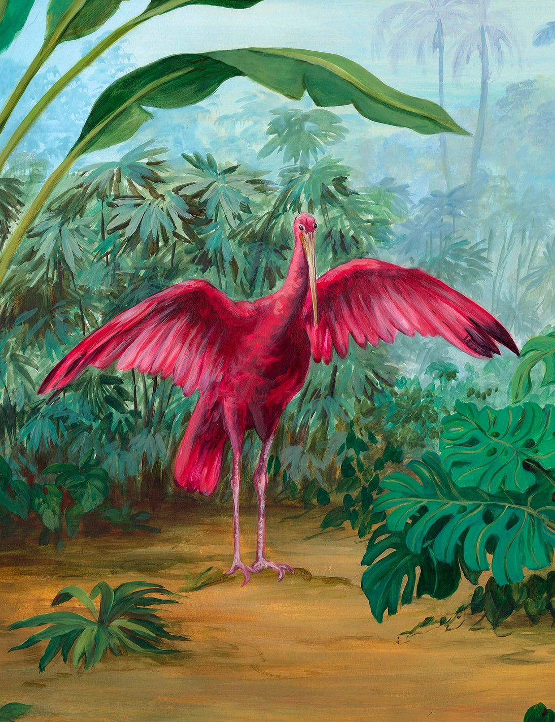 Papel de Parede Non Woven "Tropical Panorâmico" Meia Parede - detalhe