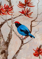 Papel de Parede Non Woven "Primavera com Pássaros" - detalhe